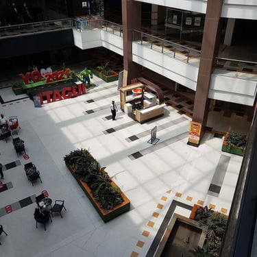 Picture of commercial isle stand designed by White and Wood Custom Carpentry in Orlando Florida