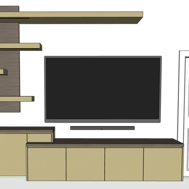 Entertainment 3d design by White and Wood Custom Carpentry