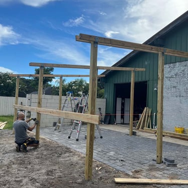 Picture of horse shed designed by White and Wood Custom Carpentry in Orlando Florida