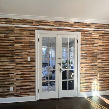 Picture of wood tile design by White and Wood Custom Carpentry in Orlando Florida