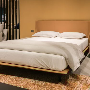 Tan Leather Bed