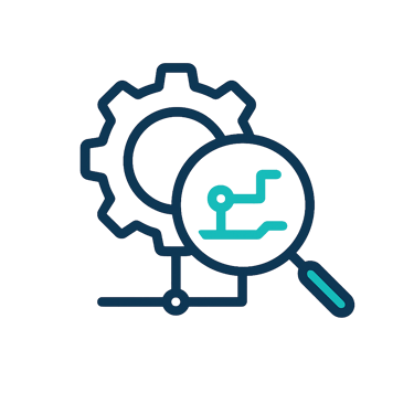 Ícone de medições calibradas e instrumentos técnicos.