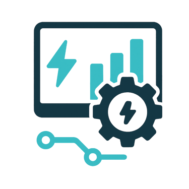 Ícone de projeto técnico com régua e compasso, simbolizando soluções desenvolvidas sob medida confor