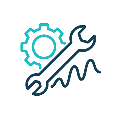 Ícone de gráfico ascendente e símbolo de energia, representando aumento da eficiência e redução do c