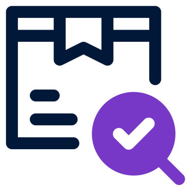 an icon with an image of a document with a checklist