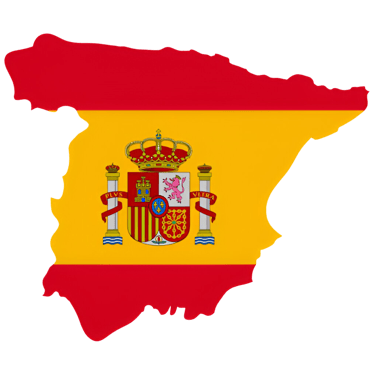 Mapa de España con su bandera en la página de homologación de títulos.