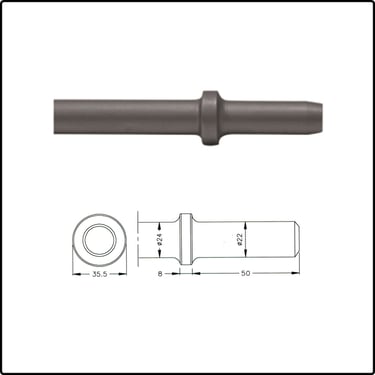 Puntero neumático 22x50. Topac. LA+. Atlas copco. Ingersoll rand