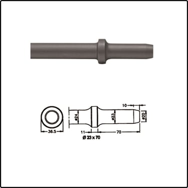 Puntero neumático 23x70 para IR9A. MA9