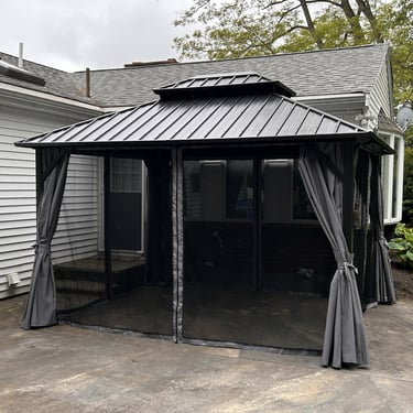 A 10 x 12 gazebo assembled by David Colangeli