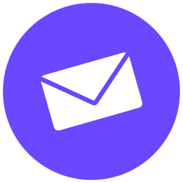 envelope symbol in purple