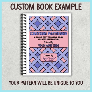 custom patterns personalized wirebound coloring book
