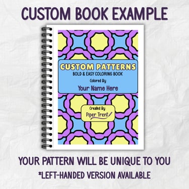 custom patterns personalized wirebound coloring book