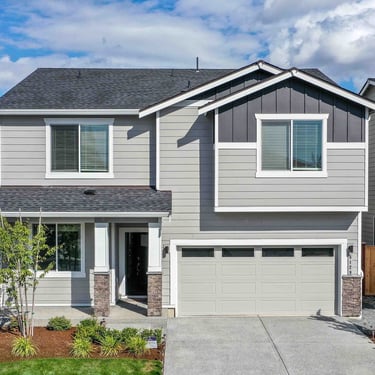 Exterior drone photography for a real estate listing in Marysville Washington.