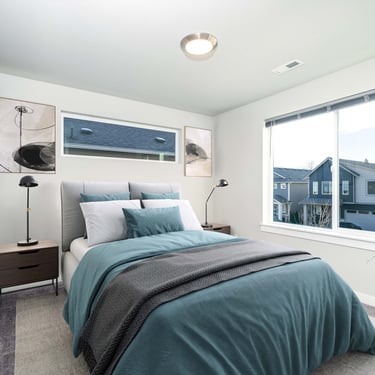 Virtual staging a bedroom for real estate photography in Marysville WA