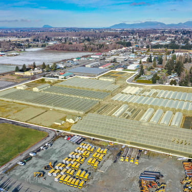 Complex property lines and highlighting added to a commercial real estate listing in Mount Vernon WA.