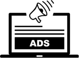 an icon representing advertisement creation
