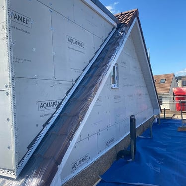 Photo of external insulation on loft extension in Bristol