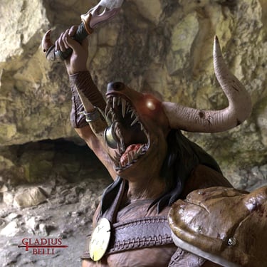 a man in a horned headdressuit with horns and horns