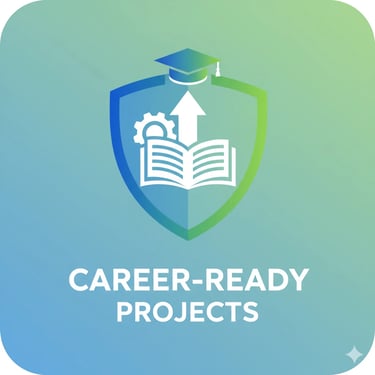 Project development icon showing documents and progress charts