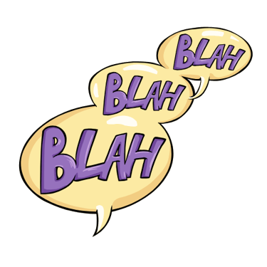 Blah, Blah Blah comic element