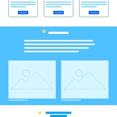 Wireframe design of homepage for Purrfectly Peppy Pet Hospital website.