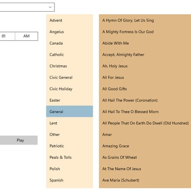 Chorister Scheduling Screen