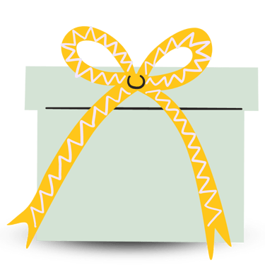 A gift box graphic