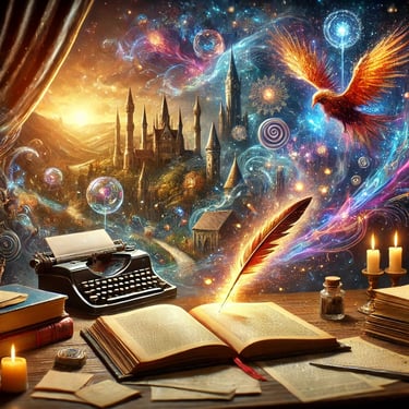 un univers de fantasy semble sortir de l'imagination d'un auteur débutant machine à écrire et plume