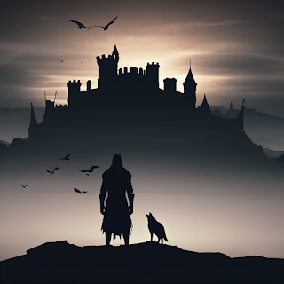 Un homme et un loup contemple une forteresse, un mirage ?
