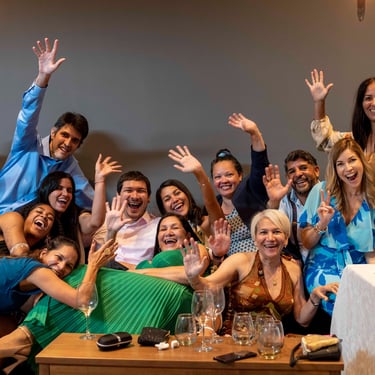 foto familiar festejo fiesta casamiento boda internacional