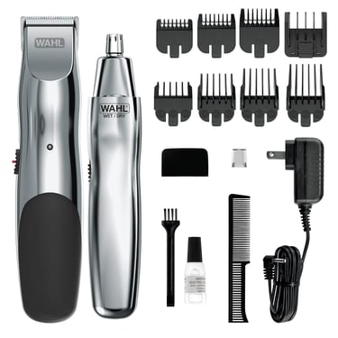 WAHL 5622 Groomsman Rechargeable Beard, Mustache, Hair & Nose Hair Trimmer