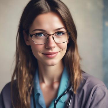 A dental professional wearing a pink cap and protective eyewear is performing a procedure using a specialized instrument. They are in a clinical setting, with a computer displaying dental imagery in the background. Another person, likely a patient, wearing a colorful cap, is partially visible.