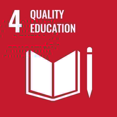 SDG Goal 4 – Inverted Icon: Quality Education (color background)