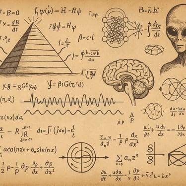 Alien origin story schematic used for education in a writing masterclass course on Udemy.