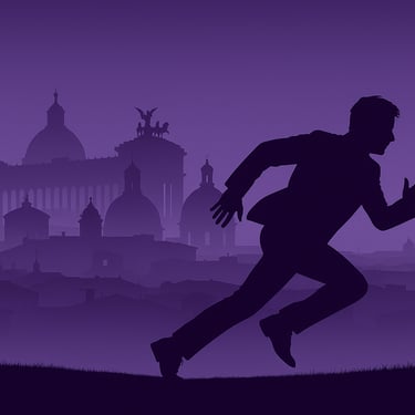 Mission Impossible silhouette fanart used for analysis in a writing masterclass.