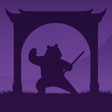 Kung Fu Panda silhouette fanart used for analysis in a writing masterclass