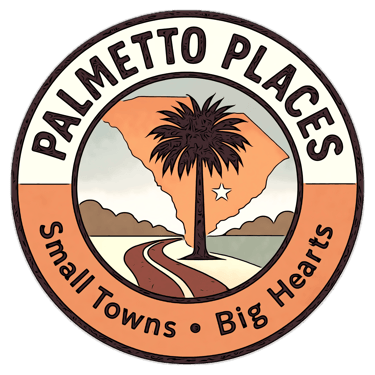 Circular logo Palmetto Places Tree Map Road