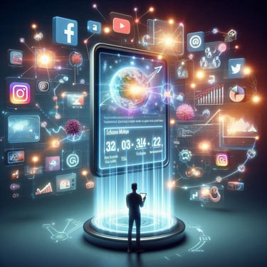Una persona viendo los beneficios del marketing en redes sociales