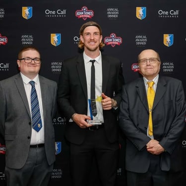 Left to right, Chris Ellison (SSA), Aden Flint and Paul Taylor (SSA).