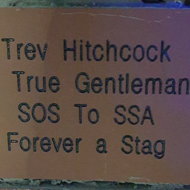 A tribute to Trev on the wall of the Ian Greaves Stand at Field Mill.