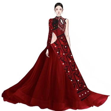 Tradiational western Gown