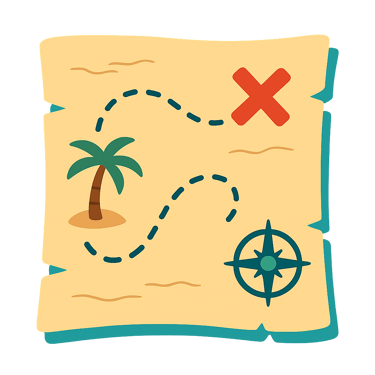 a pirate's treasure map of a pirate's treasure map