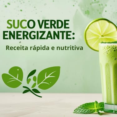 Receita de suco verde energizante com couve, limão, maçã e gengibre