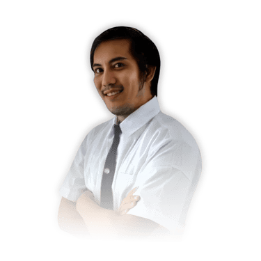 a man in a white shirt and tie with a tie