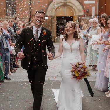 Couple Walking Hand In Hand After Wedding Ceremony By David Allbutt Ceremonies