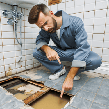 كشف تسربات المياه تحت الارضيات