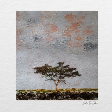 Textured fine art tree under a moody sky, created at the Swellendam Art and Photography Retreat in South Africa.