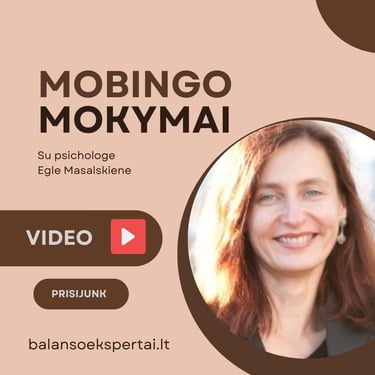 Mobingo mokymų vaizdo įrašas