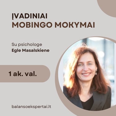 Ivadiniai mobingo mokymai 