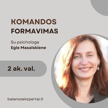 komandos formavimo mokymai